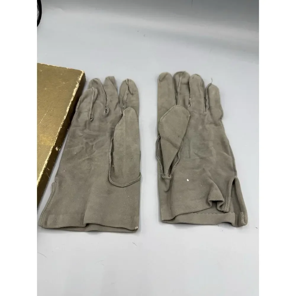 Fownes Women’s Suede Gloves Mocha Brown Size 8.5 Vintage Dress Gloves USA